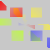 Zľava doprava: pôvodný obrázok, Mode (Režim) 1, Mode (Režim) 2, Divisions (Delenie) = 4